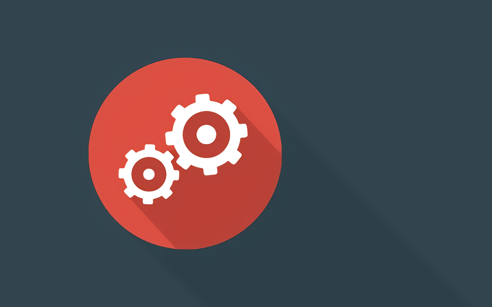Gear illustration standing in for the settings interface