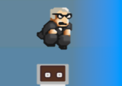 Pixel character used on the shader feature slide