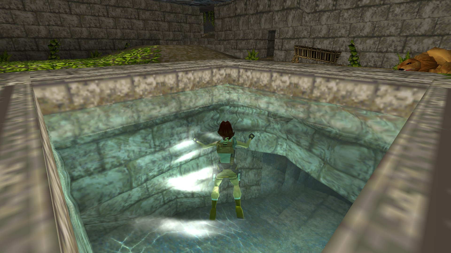 OpenLara core showing an early Tomb Raider engine recreation